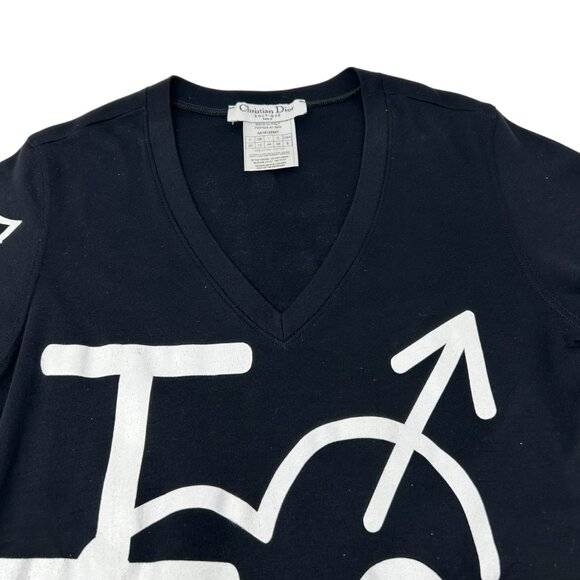 Christian Dior Vintage 2004 Big Logo T-shirts Top #40 Black White [105697] - Picture 5 of 11